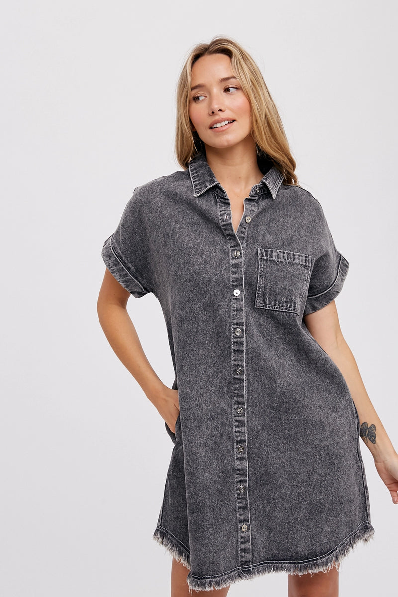 Women's Gina Denim Shirt Dress from Crew Clothing Company