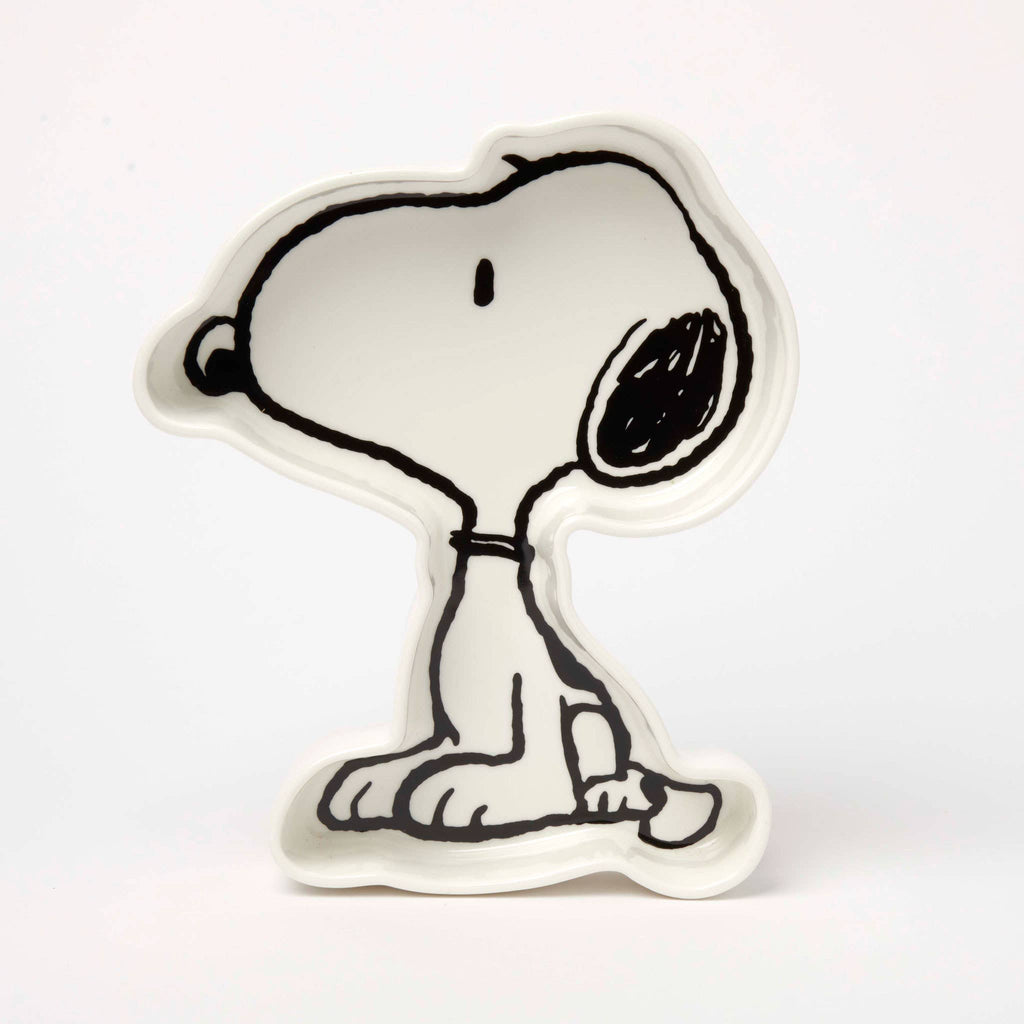 Snoopy-shaped pin dish for holding small items, designed for Peanuts fans.