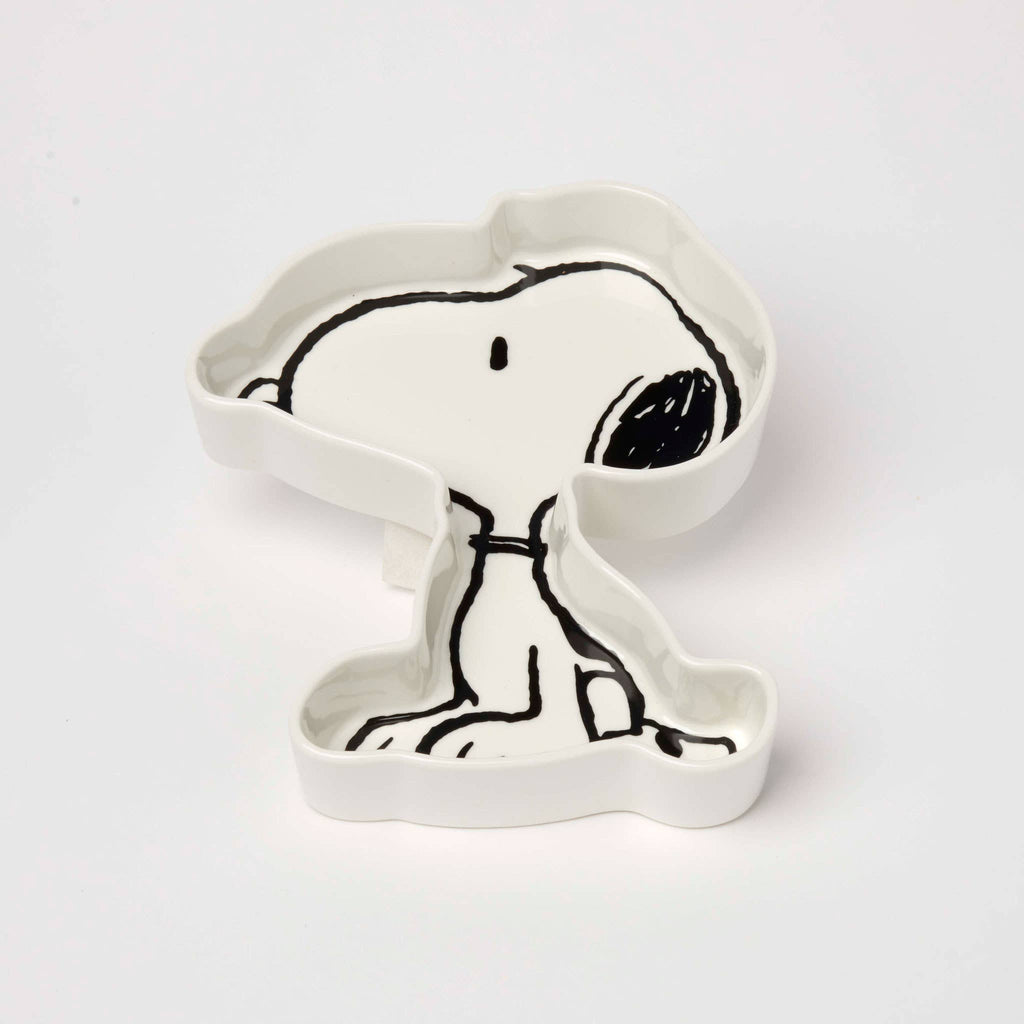 Snoopy-shaped pin dish for holding small items, designed for Peanuts fans.