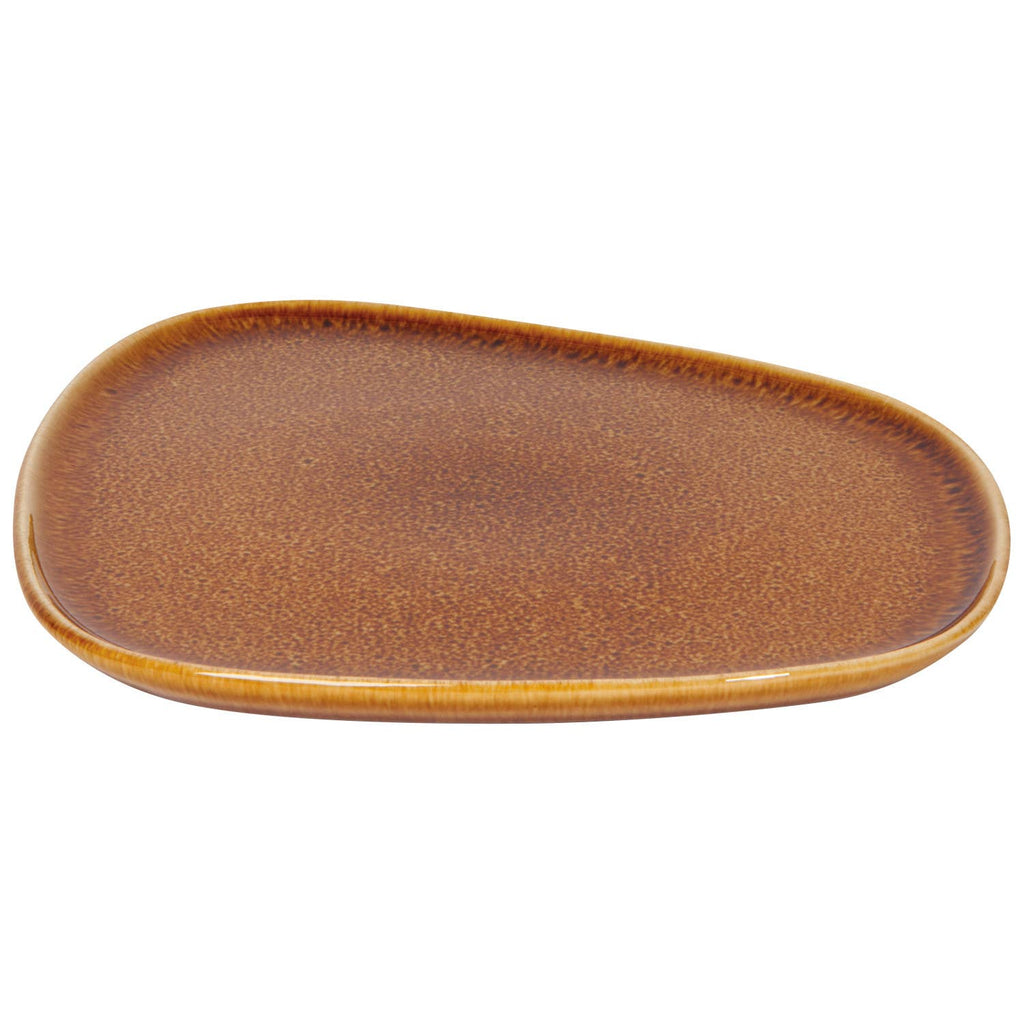 Tumble Plate with a smooth, polished surface in warm, earthy tones, inspired by the natural beauty of tumbled stones.