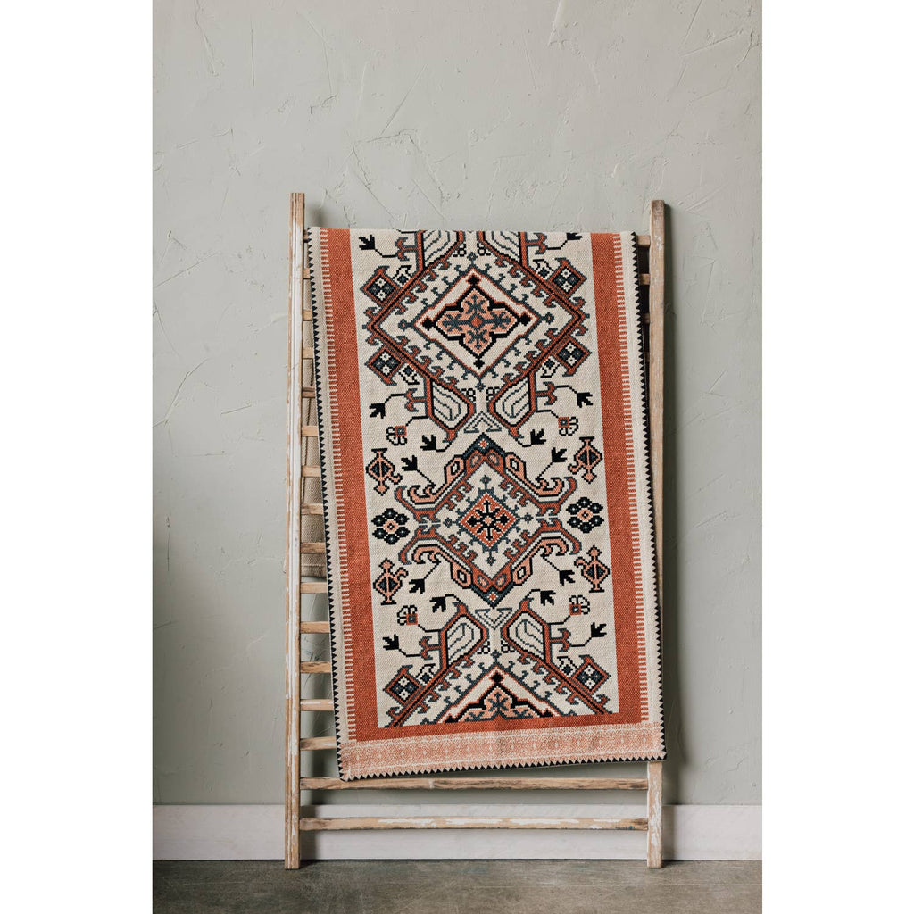 Paradigm Hallway Runner, 100% cotton with contemporary geometric pattern.